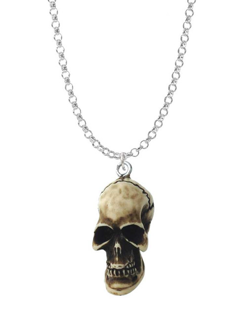Resin Skull Charm Necklace
