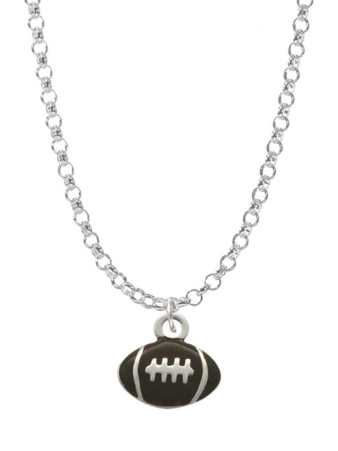 Mini Enamel Football Charm Necklace