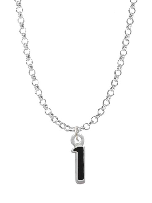 Black Number - 1 Charm Necklace