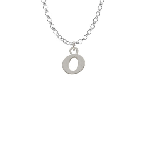 Small Greek Letter - Omicron - Charm Necklace