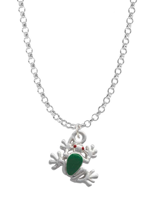 Mini Green Tree Frog Charm Necklace