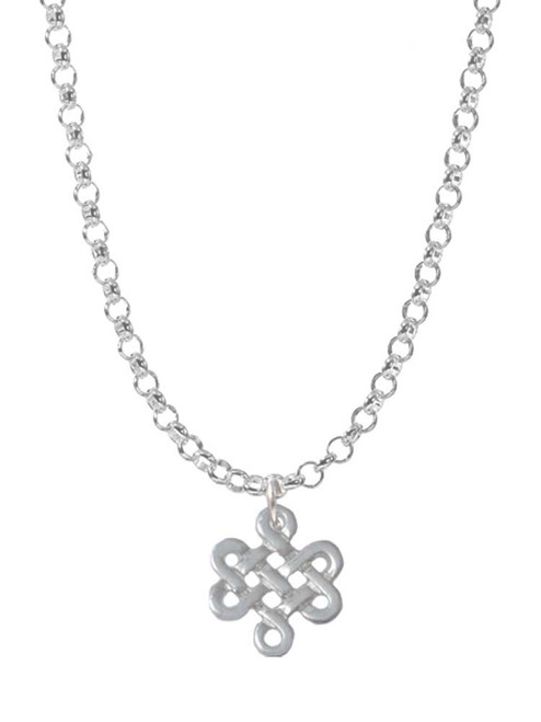 Mini Open Infinity Knot Charm Necklace