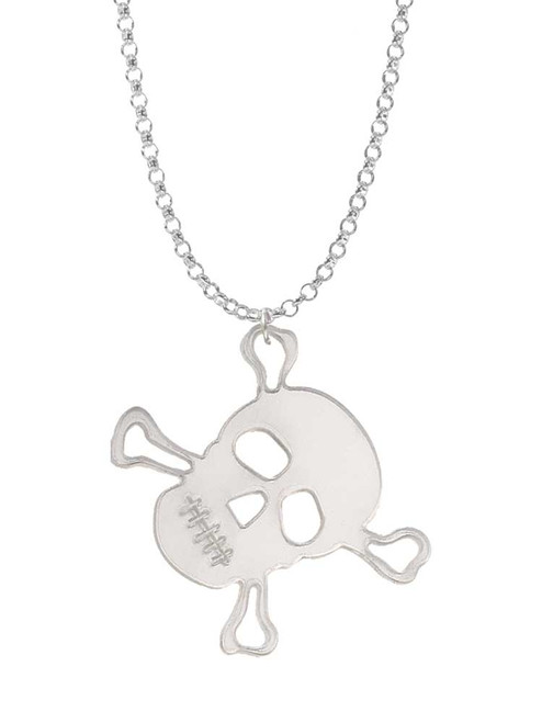 Acrylic Large Mirror Skull Charm Necklace