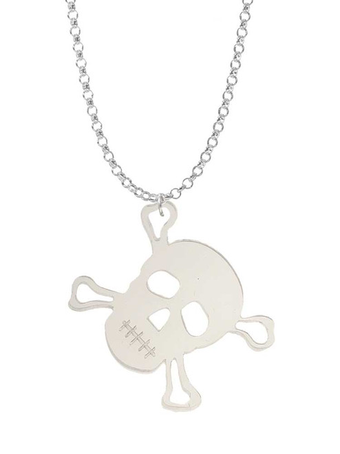 Acrylic Large Clear Skull Charm Necklace
