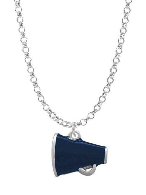 Small Navy Blue Megaphone Charm Necklace