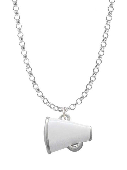 Small White Megaphone Charm Necklace
