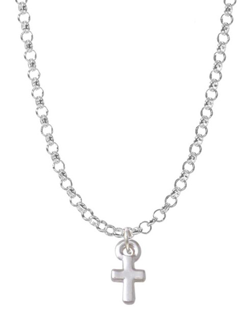 Super Mini Simple Cross Charm Necklace