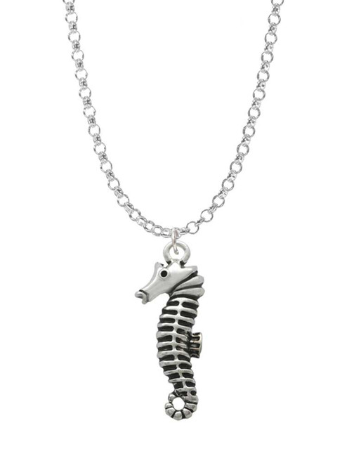 Antiqued Seahorse Charm Necklace