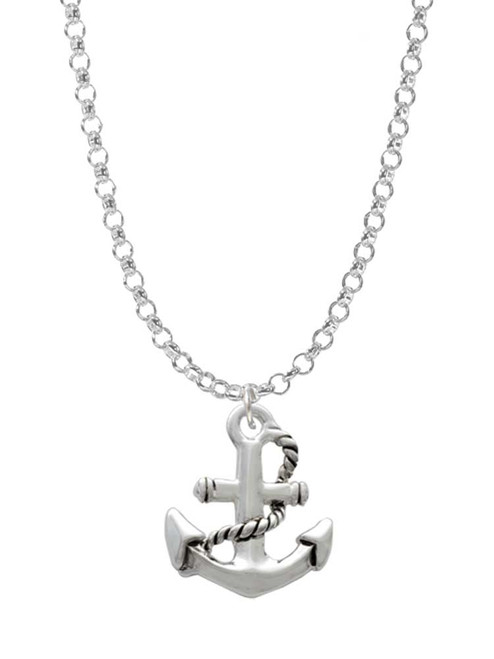 Antiqued Anchor Charm Necklace