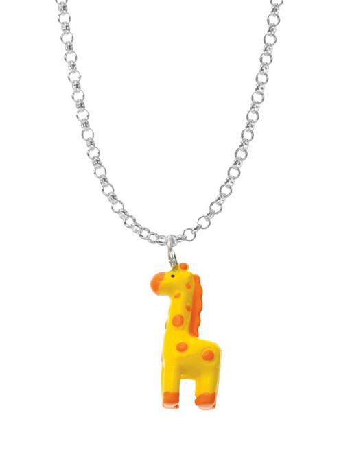 Resin Yellow Geronimo the Giraffe Charm Necklace