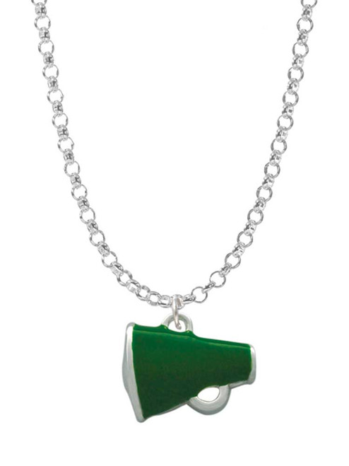 Small Green Megaphone Charm Necklace