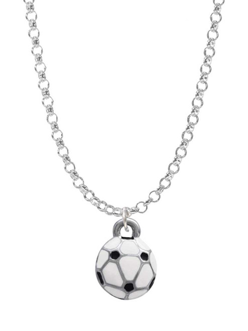 Mini Soccer ball - Two Sided - Charm Necklace
