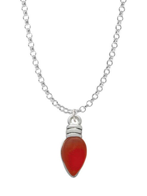 Christmas Lights - Red Resin Charm Necklace
