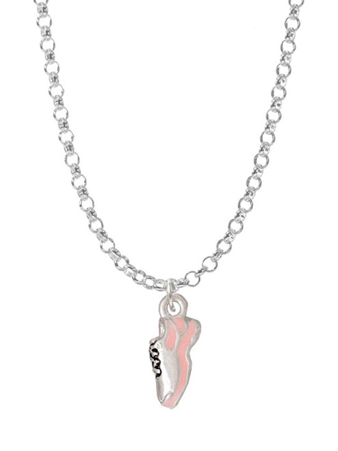 Mini Pink Running Shoe Charm Necklace