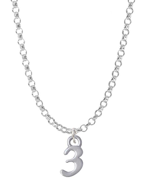 Small Number - 3 - Charm Necklace