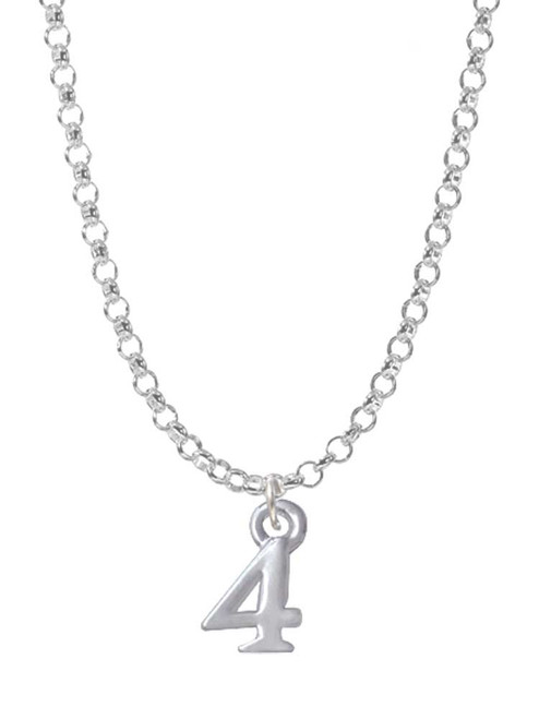 Small Number - 4 - Charm Necklace