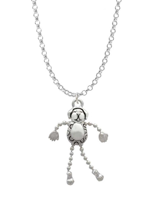 Dog with 4 Dangle legs Charm Necklace
