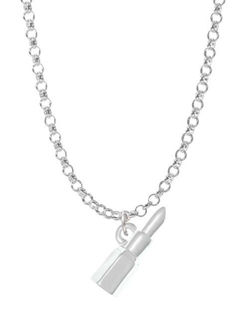 3-D Lipstick Charm Necklace