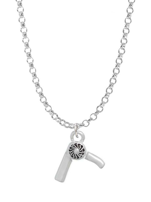 3-D Hair Dryer Charm Necklace