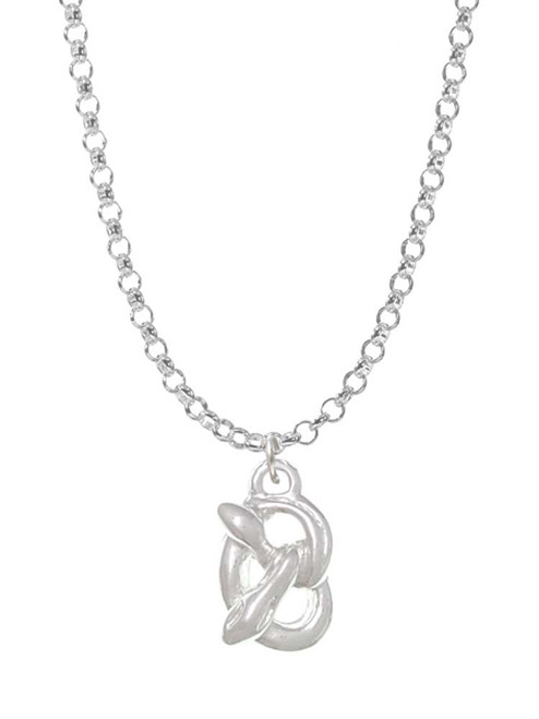 3-D Pretzel Charm Necklace