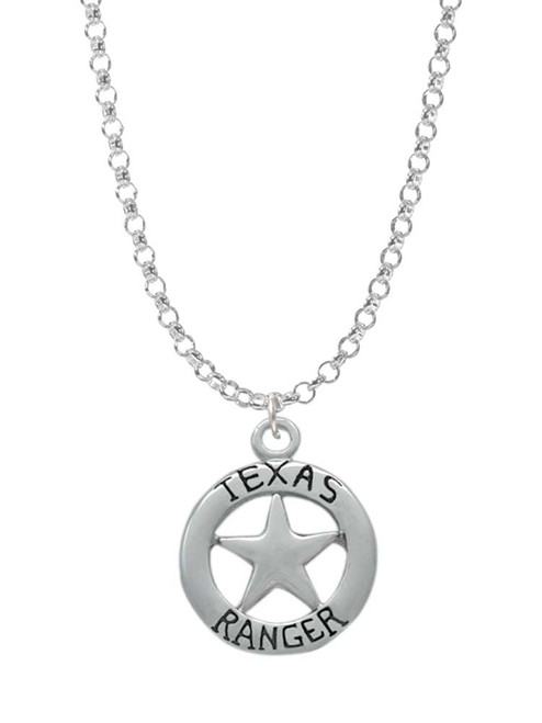 Texas Ranger Badge Charm Necklace