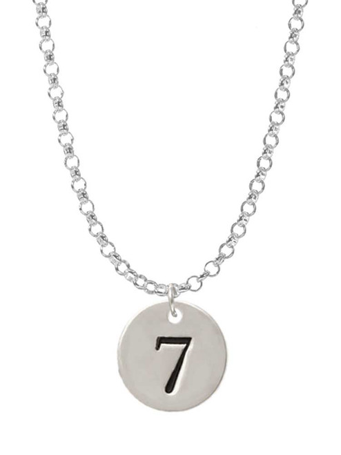 Disc 1/2'' Number - 7 - Charm Necklace