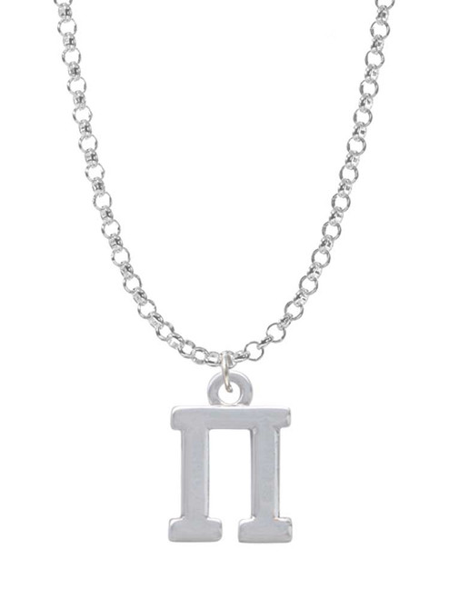 Large Greek Letter - Pi - Charm Necklace