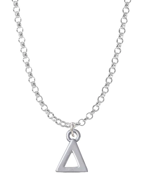 Small Greek Letter - Delta - Charm Necklace