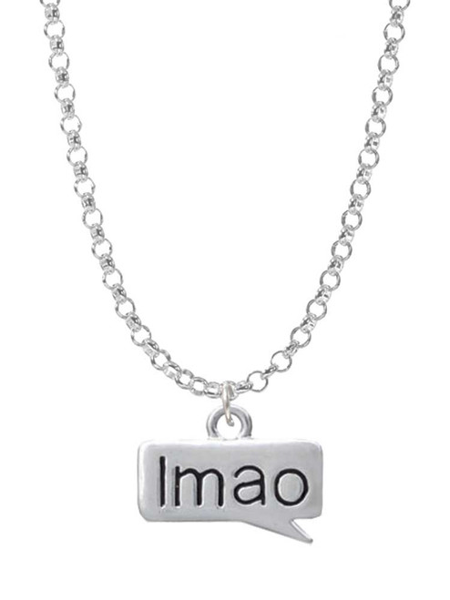 Text Chat - lmao - Laughing My A** Off - Charm Necklace