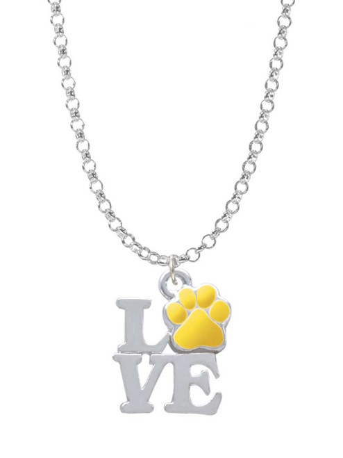 Love with Yellow Paw Charm Necklace