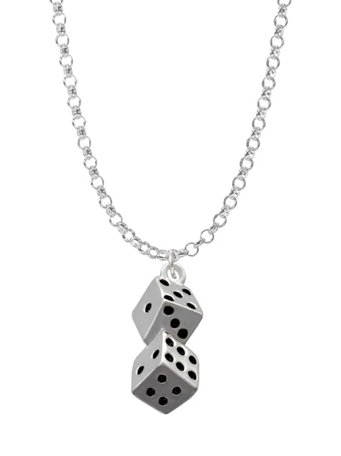 Pair of Dice Charm Necklace