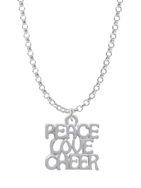 Medium ''Peace Love Cheer'' Charm Necklace