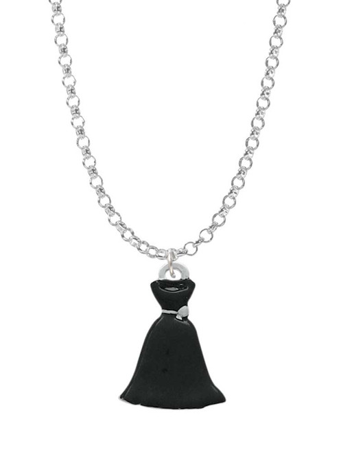 Black Dress Charm Necklace