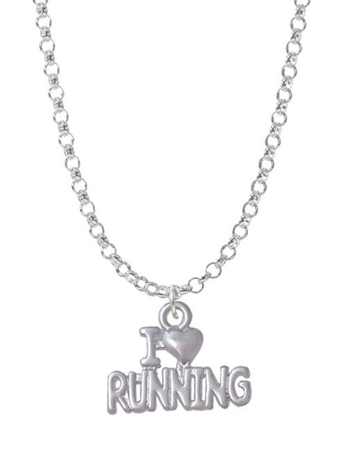 I 'Heart' Running Charm Necklace