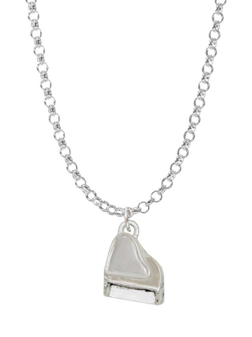 3-D Grand Piano Charm Necklace