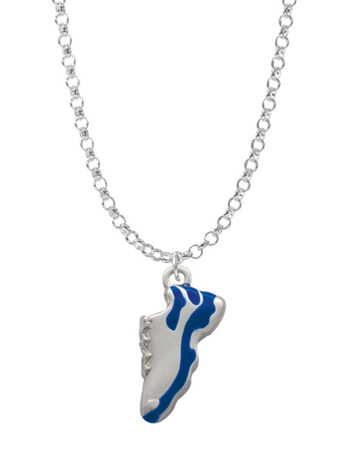 Blue Running Shoe Charm Necklace