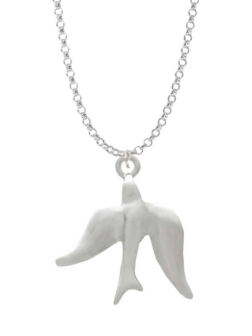 3-D Dove Charm Necklace