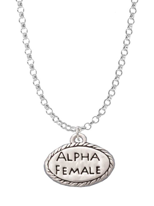 Alpha Female Oval Charm Necklace