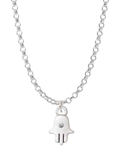 Mini Hamsa Hand Charm Necklace