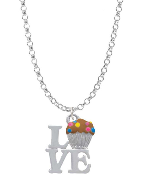 Love with Chocolate Cupcake Charm Necklace