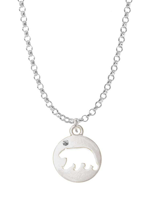 Bear Silhouette Charm Necklace