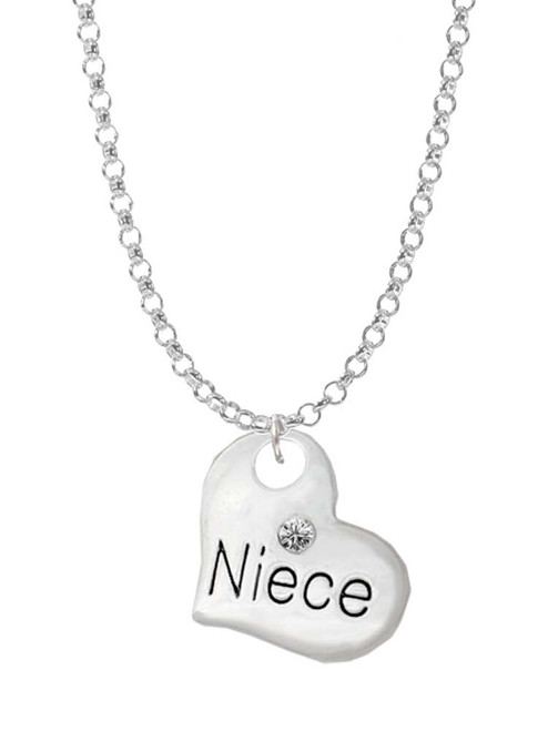 Large Niece Heart Charm Necklace