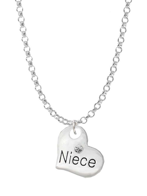 Small Niece Heart Charm Necklace