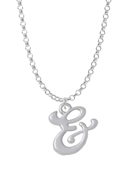 Small Gelato Script Initial - & - Charm Necklace