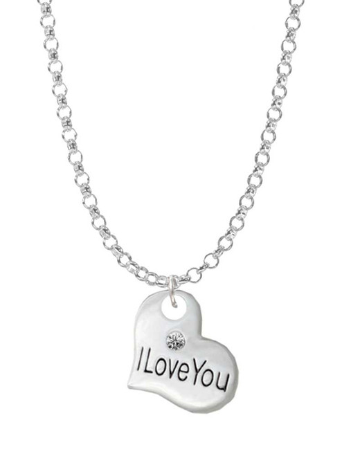 Small I Love You Heart Charm Necklace