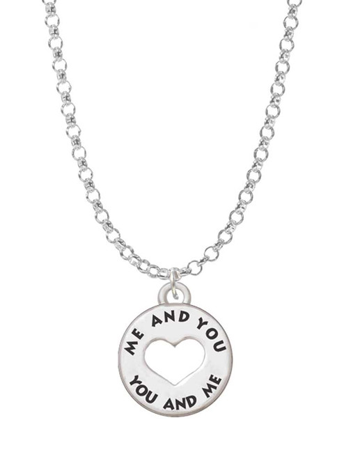 You and Me Disc Charm Necklace