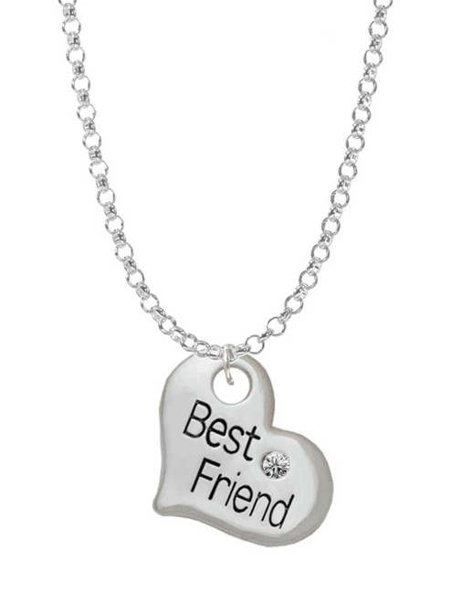 Large ''Best Friend'' Heart Charm Necklace