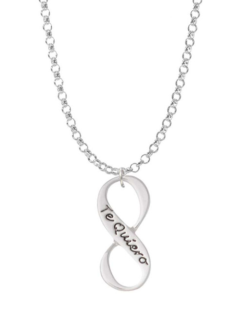 Te Quiero Infinity Sign Charm Necklace
