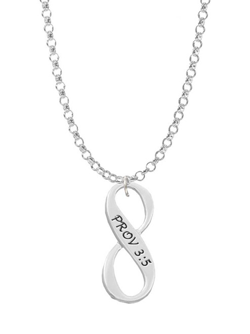 Proverbs 3:5 Infinity Sign Charm Necklace