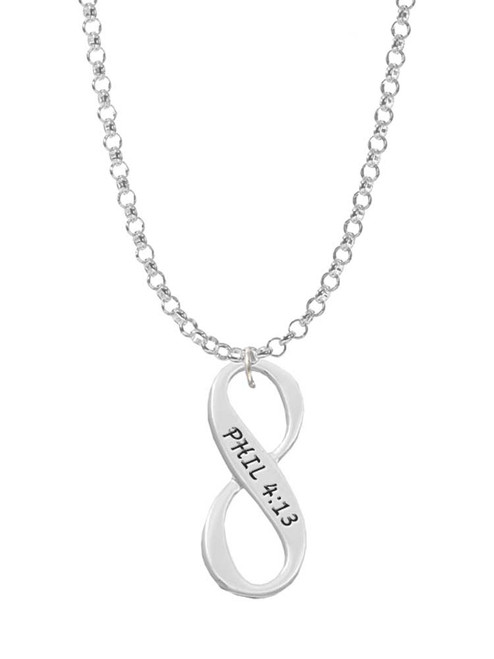 Philippians 4:13 Infinity Sign Charm Necklace